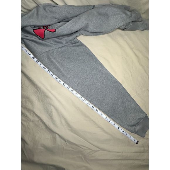 Women’s Under Armour, Zip-Up Sweatshirt, L, Heather Grey w/ Bright Pink Red Logo - Picture 16 of 16